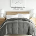 thumbnail image 6 of Noble Linens Gray All Season Lightweight Down-Alternative Solid Comforter, Full/Queen, 6 of 10