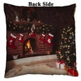thumbnail image 2 of PKQWTM Christmas decorated fireplace tree Reversible Mermaid Cushion Cover Home Decor Sequin Pillow Case Size 20x20 inches, 2 of 2