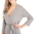 thumbnail image 3 of Women Kimono Robes Cotton Lightweight Robe Short Knit Bathrobe Soft Sleepwear Ladies Loungewear, 3 of 6