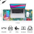 thumbnail image 5 of Long Mouse Pads for Desk,Pioneer Flower Floral Print Pattern Desk Mats on Top Of Desks, Desk Mouse Pad Extra Large with 3mm Non-Slip Base and Stitched Edge for Gaming,Office,Work,Home 31.5"x11.8", 5 of 6