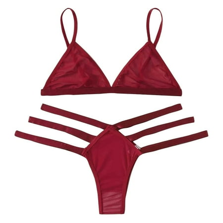 

WANYNG Lingerie Lace Thong Underwear Sleepwear New Fashion Ladder Cutout Lingerie for Women