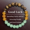 thumbnail image 3 of Healing Bracelets for Men & Women - Tiger Eye, Green Aventurine, Pyrite & Citrine Gemstone Bracelets Set - Money, Wealth, Success, Anxiety Relief, Spiritual Protection Gifts, 3 of 6