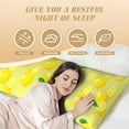thumbnail image 4 of Picia Bright Lemons Body Pillow Cover - Super Soft Microfiber 20x54 Body Pillow Case - Envelope Closure, Wrinkle, Stain Resistant Body Pillow Cover,Elegant Bedding, 4 of 8