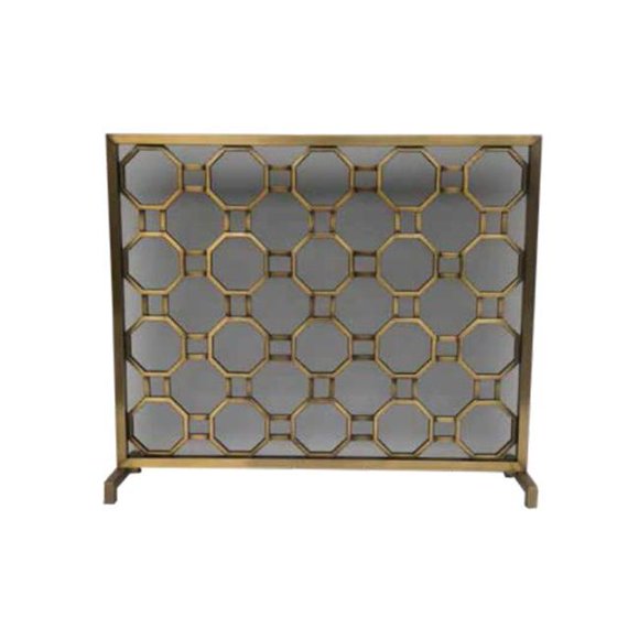 Dagan S2500EPG Panel Screen with Circle Pattern Design, Gold