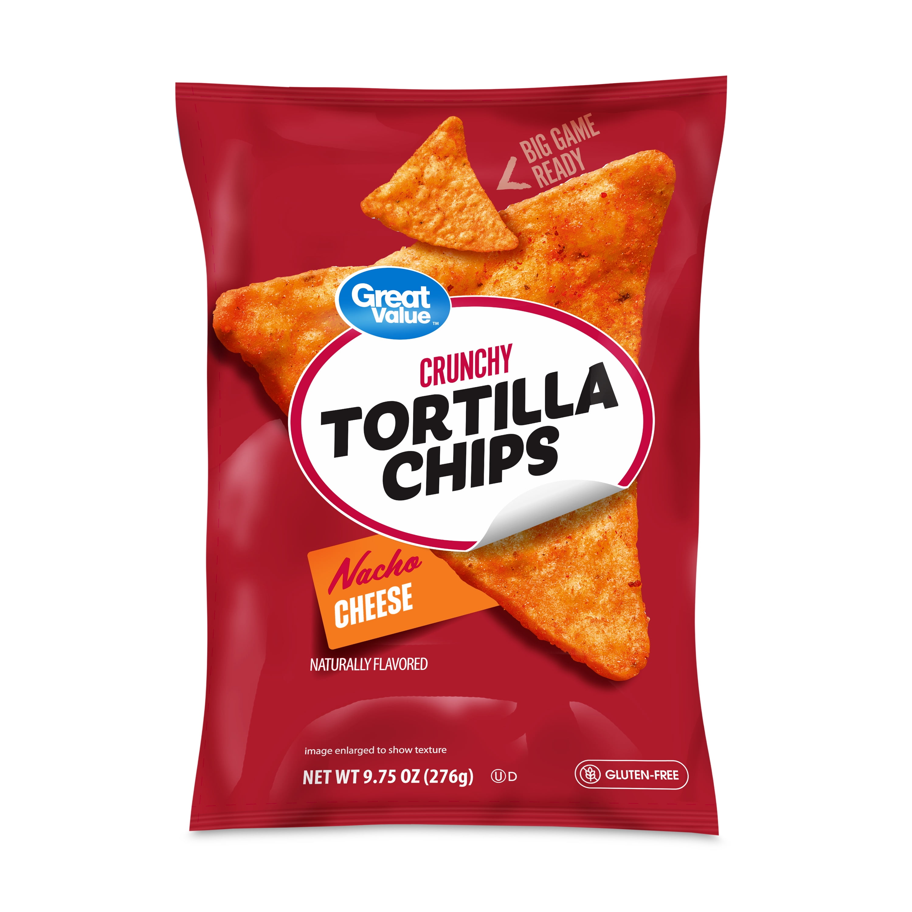 Great Value Nacho Cheese Tortilla Chips, 9.75 oz Bag