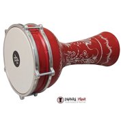 The ZAZA Percussion The 16 Red Lotus Aluminum Darbuka Doumbek.