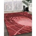 thumbnail image 2 of Ahgly Company Indoor Square Patterned Cranberry Red Area Rugs, 7' Square, 2 of 6