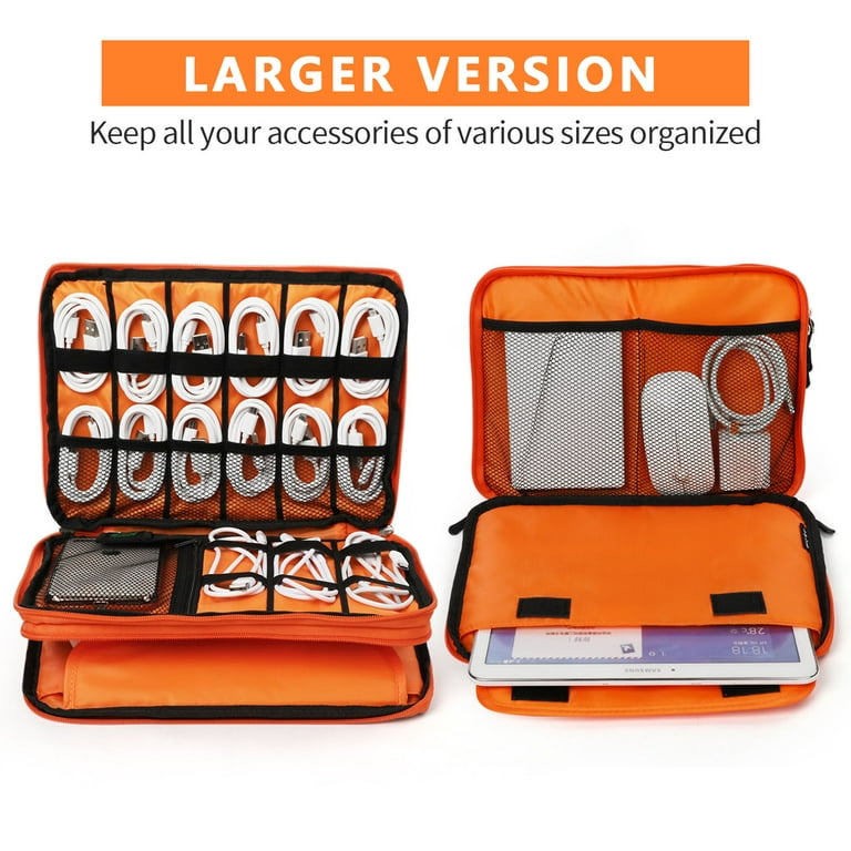 VIVEFOX Electronics Organizer, Compact Travel Organizer Bag