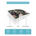 thumbnail image 4 of Twin Quilt Bedding Set, Black Spring Floral Reversible Summer Quilt 3 Pieces, Elegant Pastoral Flowers Birds Watercolor Lightweight Bedspreads Coverlets with 2 Pillow Shams for All Seasons, 4 of 5