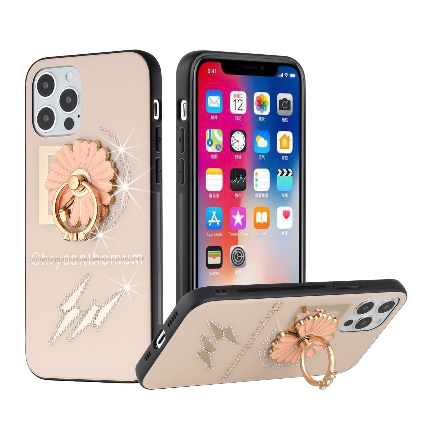 For Samsung Galaxy A23 5G Design Pattern Wallet Case 3D Diamond Bling  Buckle with Credit Card Slot & Stand Pouch Flip Cover ,Xpm Phone Case [  Summer Roses Flower ] 