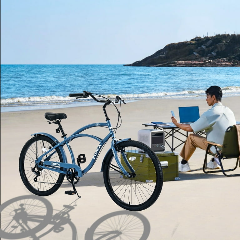 ＭＭＭＭブルー26 26 in Men's Beach Cruiser Bike,Shimano 7-Speed,Blue