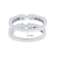 thumbnail image 5 of 1.00 CT Round Cut White Cubic Zirconia Enhancer Guard Ring For Women In 14K White Gold Over Sterling Silver (Color: White, Clarity: VVS1-VVS2, 1.00 Cttw) -7, 5 of 7