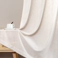 thumbnail image 5 of Vangao Linen Blended Crude Curtains Light Filtering Semi Sheer Curtains 2 panels for Living Room Bedroom Grommet Drapes 52" x 84", 5 of 7