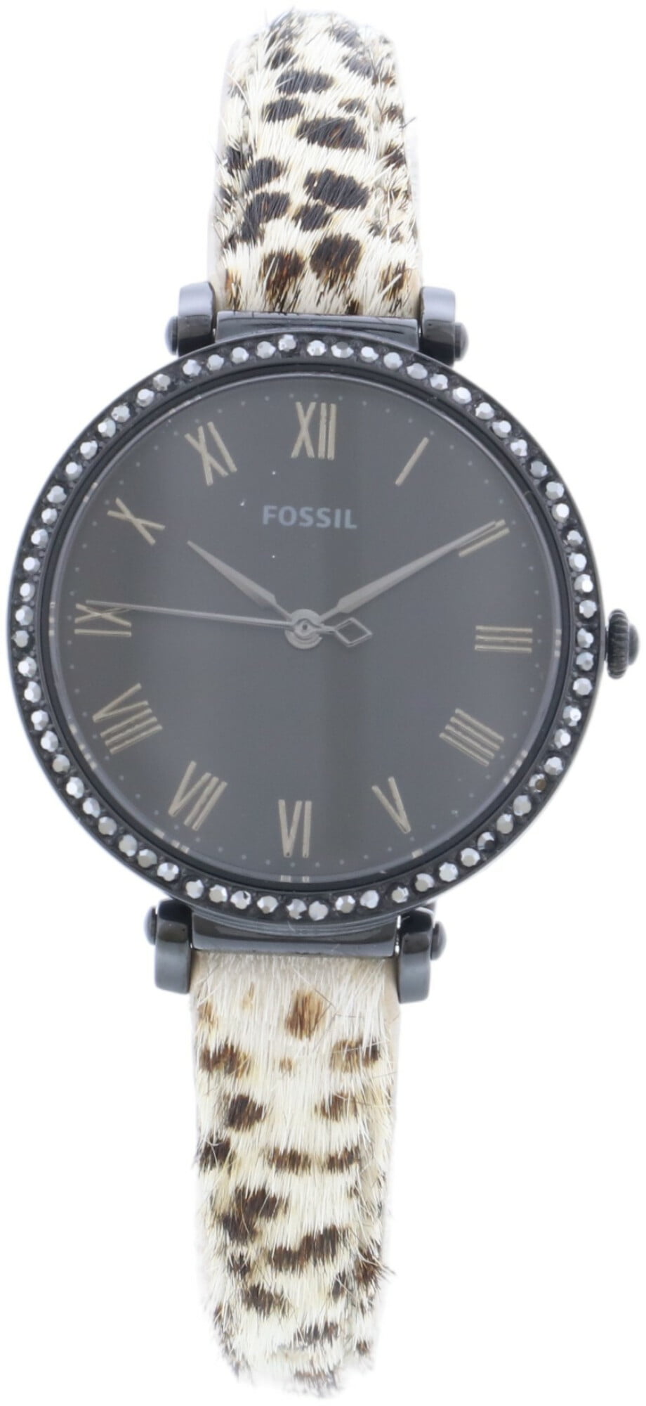Fossil Women's Kinsey ES4726 Black Leather Japanese Quartz Dress Watch