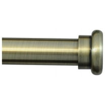Urbanest Forged Iron Button Curtain Rod, Antique Brass, 28"-48"