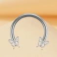 thumbnail image 4 of Butterfly Girls Eyebrow Lip Retainer  Piercing Jewelry White, 4 of 7