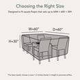 thumbnail image 2 of Covermates Fire Pit & Chair Set Cover - 60"W x 60"D x 30"H, 900D Polyester, Weatherproof, 2 of 7