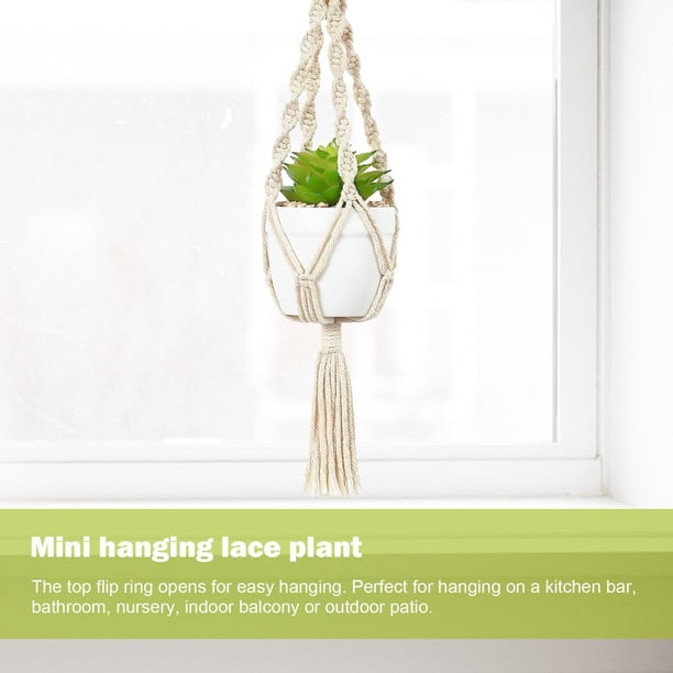 Bandeja de soporte para macetas de planta de macrama hecha a mano para decoraciones de pared para el hogar bandeja de macetas de jardín para planta