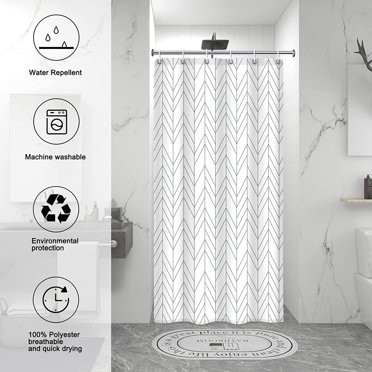 Lazzzy Green And White Farmhouse Shower Curtain For Bathroom Rustic...
