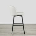 thumbnail image 4 of CHITA 30" Swivel Upholstered Counter Bar Stools with Back & Metal Legs Set of 2,Faux Leather in white, 4 of 7