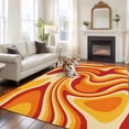 thumbnail image 3 of Orange Yellow Area Rug 5x7 Washable Rug Non Slip Modern Ombre Abstract Aesthetic Art Large Area Rug Soft Stainresistant Indoor Floor Carpet for Living Room Bedroom Home Office Dining Room Nursery, 3 of 8