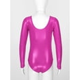 thumbnail image 6 of iiniim Kids Girls Shiny Metallic Ballet Dance Leotard Long Sleeve Gymnastics Outfits Athletic Dancewear, 6 of 7