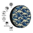 thumbnail image 4 of Goofa Japanese Water Wave Pattern Universal Tire Cover for Jeep, SUV, Truck, and Trailer – Waterproof, UV-Resistant,Easy to Install, Fits 14"-17" Tires-15 inch, 4 of 6