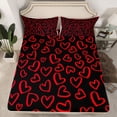 thumbnail image 2 of Manfei Valentine's Day 4pcs Bed Sheets for Teens Female Men,Love Heart Print King Sheets,Romantic Lover Couple Super Cozy Sheet Set,Luxury Bedroom Decor, 2 of 7