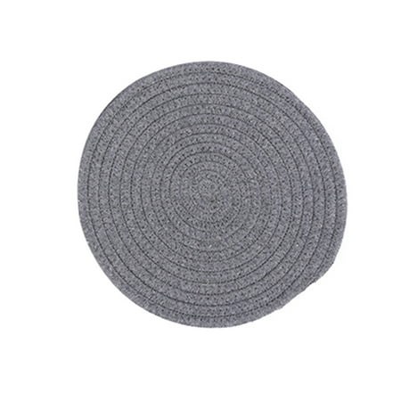 

Round Cotton Multi-Use Intricately Carved Mat Heat-Resistant Anti-scalding Resistant Hot Pad For Kitchen Pots Pans Turquoise Dark Gray 18cm