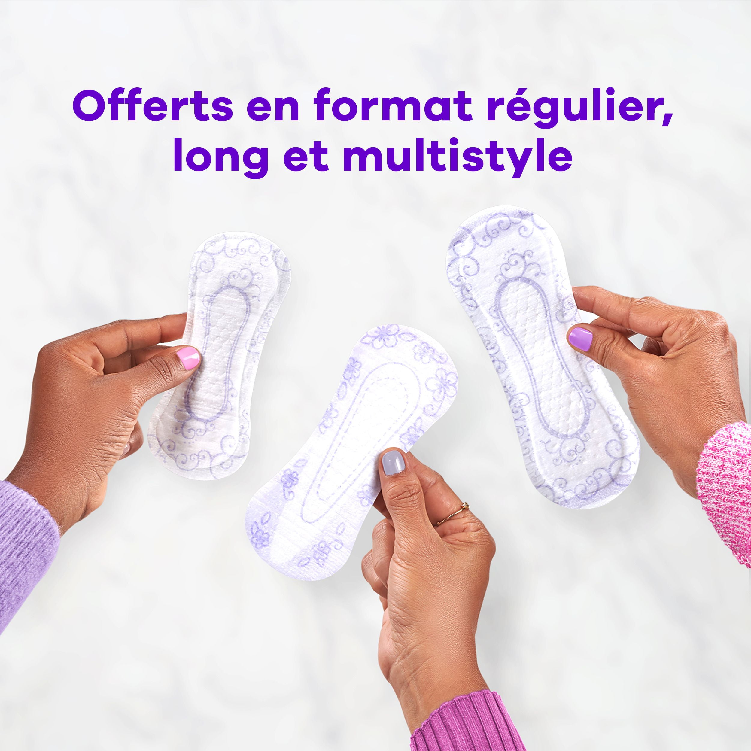 Protège-dessous quotidiens Always Radiant, longueur régulière, degré d’absorption léger, jusqu’à 100% sans odeurs et sans parfum, avec bande adhésive sur toute la longueur Edge-2-Edge, 96protège-desso 96CT