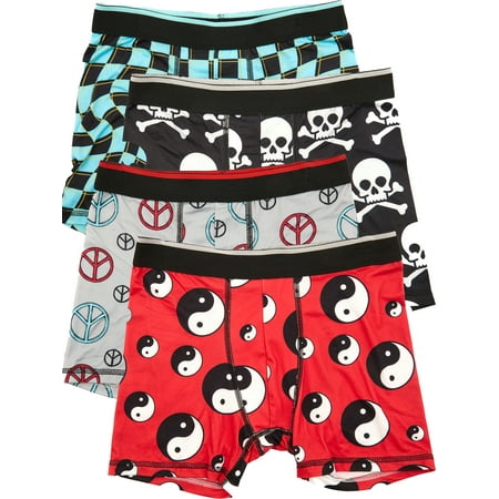 Wonder Nation Boys Boxer Brief Illusions Underwear, 4-Pack, Sizes S-XL