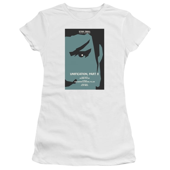 Star Trek Tng Season 5 Episode 8 Junior Women's Sheer T-Shirt White
