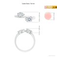 thumbnail image 5 of ANGARA Lab Grown Oval & Diamond Two-Stone Open Ring for Women in 14K White Gold (Size-7x5mm| Color-F-G| Clarity-VS) | April Birthstone, Anniversary, Jewelry Gift for Women | Lab-Grown Diamond Ring, 5 of 7