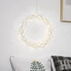 thumbnail image 3 of Lámpara colgante de pared con luces circulares, luces de ambiente para interiores, exteriores, patios y salas de estar. Plata, 3 of 6