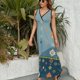 thumbnail image 3 of Vestido Largo Sin Mangas Para Mujer, Bohemian Pattern Traje Informal Para Cumpleaños, Verano, 3 of 5