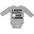 thumbnail image 3 of Inktastic I Watch Baseball with My Pawpaw Boys Long Sleeve Baby Bodysuit, 3 of 5