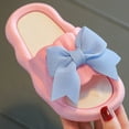 thumbnail image 6 of PINQI Girls Bowknot Slippers Cute Cushion Thick Flip Flops Summer Sole Sole Large Bow Kawaii Platform Cloud Slides Slipper, 6 of 8