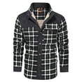 thumbnail image 2 of Fexilor Men's Corduroy Plaid Sherpa Lined Flannel Shirt Jacket Fleece Coat,Size S, 2 of 6