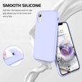 thumbnail image 2 of iPhone XR Case, iPhone 10 XR Case Slim Lightweight Smooth Liquid Silicone Soft Gel Rubber Microfiber Lining Cushion Texture Cover Shockproof Protective Phone Cases for iPhone XR, Purple, 2 of 8