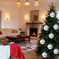 thumbnail image 2 of Ltvvegg Christmas Balls Ornaments, 4.72in Large Christmas Decorations Tree Shatterproof Christmas Ball Ornaments for Wedding Holiday Halloween Party Indoor Outdoor Decor, Silver, 2 of 7