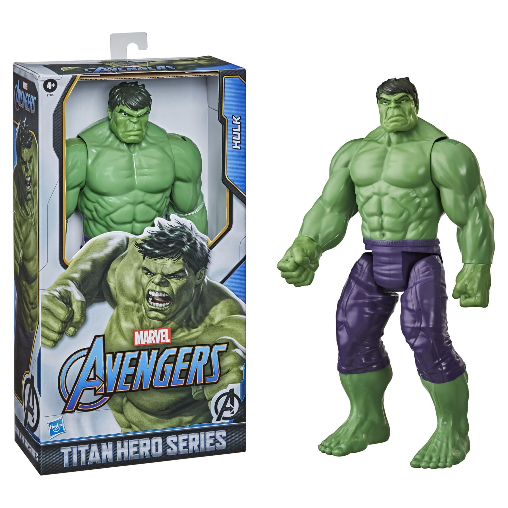 Avengers Marvel Titan Hero Series Blast Gear Deluxe Hulk Action Figure,  12-Inch Toy, Inspired by Marvel Comics, for Kids Ages 4 and Up , Green