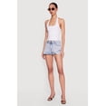 thumbnail image 2 of Women's Almost Famous Acid Wash Denim Ruffled Shorts, 2 of 4