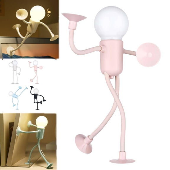 ZOUBAOQ Adjustable Sportsman LED Night Light with Suction Cup, Bendable DIY Figure Lamp for Bedroom, Desk and Kids Room