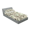 thumbnail image 2 of Money Fitted Sheet & Pillow Sham Set, Heap of Dollars Pattern Currency Pile with Ben Franklin Portrait Wealth Theme, Decorative Printed 4 Piece Bedding Decor Set, Twin, Pale Green Grey, by Ambesonne, 2 of 3