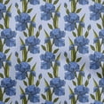 thumbnail image 1 of oneOone Cotton Silk Medium Blue Fabric Floral Sewing Fabric By The Yard Printed Diy Clothing Sewing Supplies 42 Inch Wide, 1 of 5