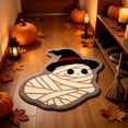 thumbnail image 4 of Twfbrm Halloween Ghost Shaped Bathroom Rugs, 18x28 Inch Water Absorbent Bath Mat with Non-Slip Backing, Decorative Entryway Carpet for Home, Bedroom, Halloween Decoration, 4 of 6