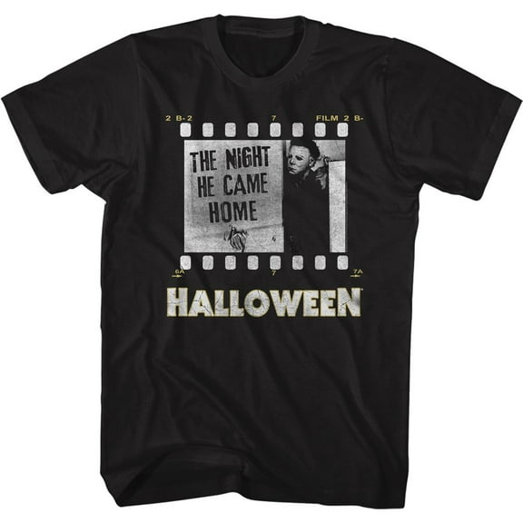 Halloween Film Strip No Knife Black Adult T-Shirt