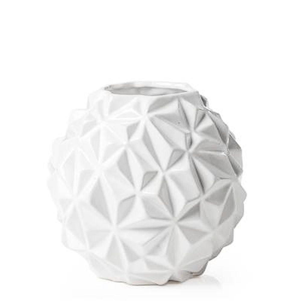 Torre & Tagus Ball Vase Large - White, Ceramic, - Walmart.com