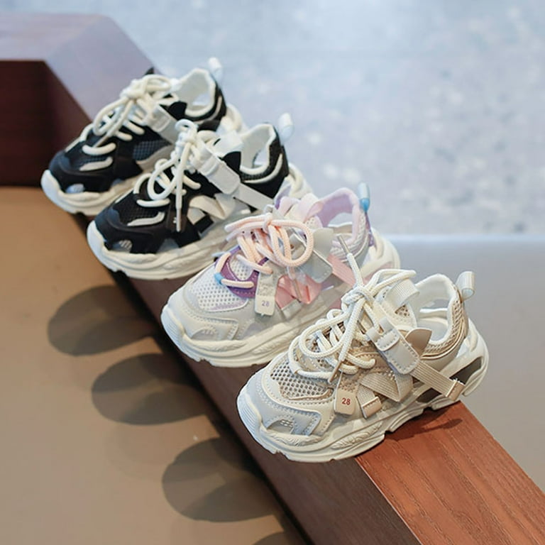 ZHOGXU Child Boys Girls Sneakers Breathable Fashion Single Mesh