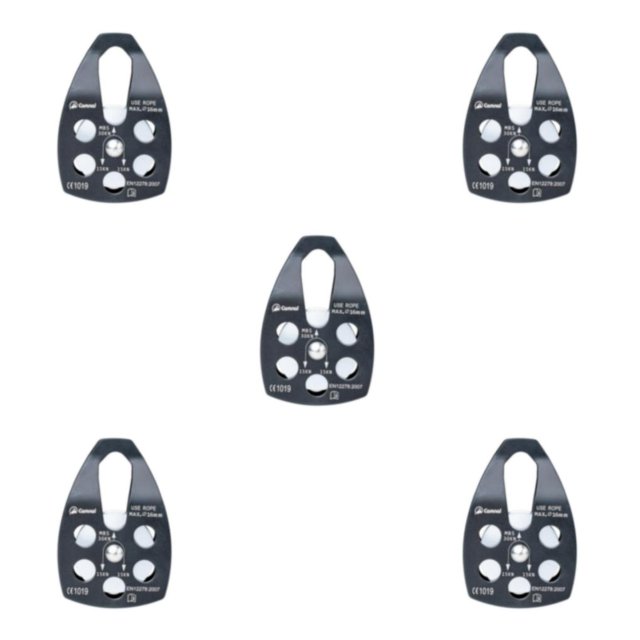 VONKY 1/2/3/5 Climbing Pulley Rescuing Hauling Rigging Pulleys Pulley Equip Micro Black 5PCS